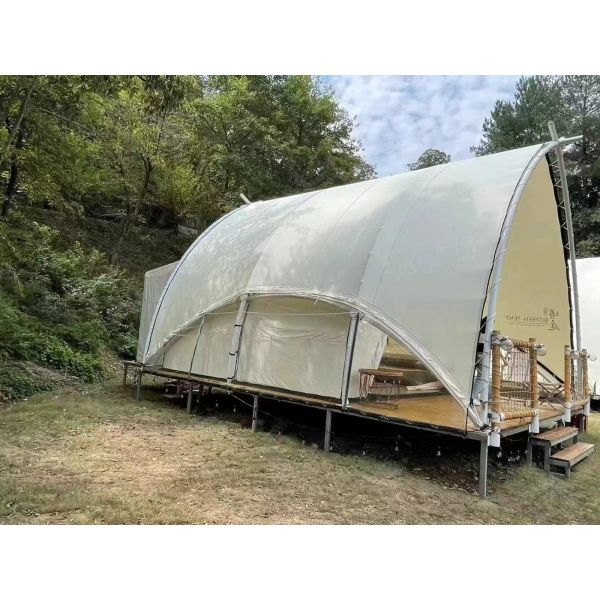 Carrybag Same Fabric As Coverings With Zipped Camping Glamping Tent Sail Tent Design Suitable For 5-8 People Outdoor Adventure And Travel