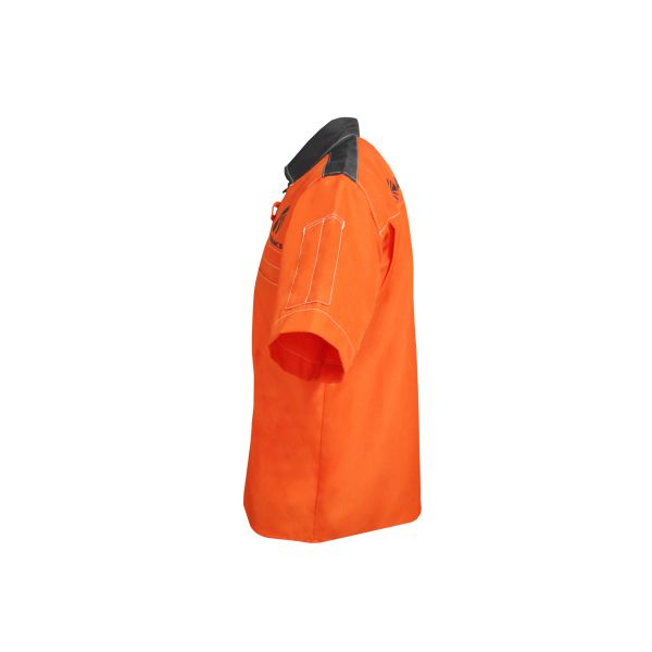 200GSM Men T-SHIRT & POLO 65 Polyester 35 Cotton T Shirts Orange Contrast Black