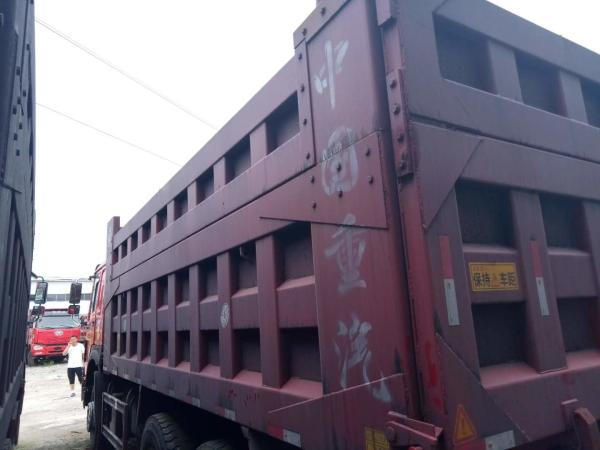 375 Hp 2nd Hand Tipper Trucks , 6*4 LHD Used Tipper Trucks For Transferring Animals
