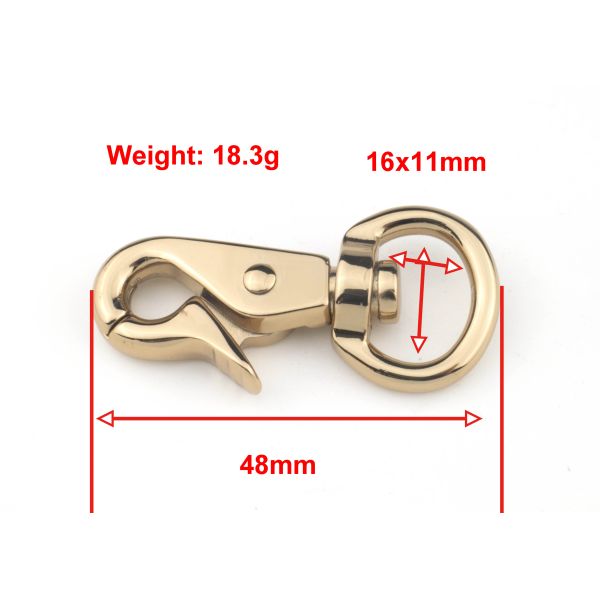 OEM ODM Brass Bag Snap Hook Zinc Alloy Swivel Eye Snap Hook For Purse