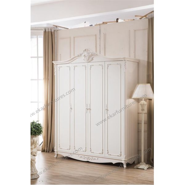 Classical Bedroom Furniture Doors Designer Wooden Wardrobe D-9003
