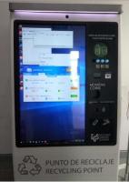 PC de reciclaje elegantes de la máquina expendedora 40 de la biblioteca de sistemas de la recompensa por minuto