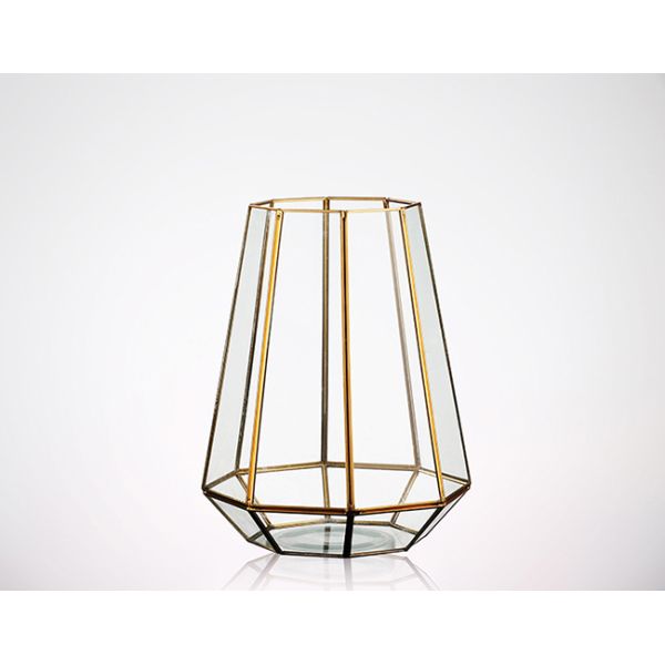 Irregular Geometric Glass Terrarium , Tabletop Diy Geometric Terrarium