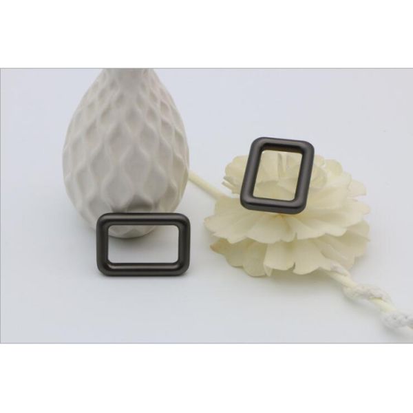 Handmade polishing 1 inch gunmetal color metal square bag buckle for straps