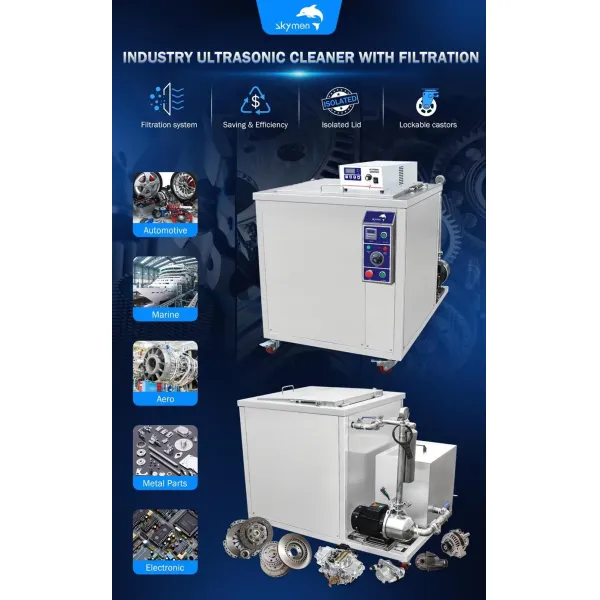 Ultrasonic Gearbox Cleaning Bath Remove Grease, Oil and Metallic Shavings