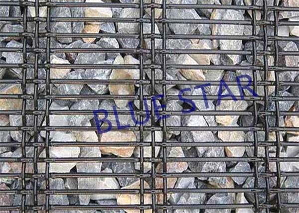 Long Slot Double Crimped Wire Mesh , Heavy Duty Wire Mesh Screen Abrasion Resistance