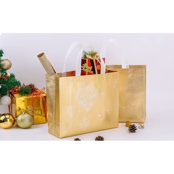 Reusable Grocery Bag Tote Bag With Handle,Non-woven Fashionable Present Bag Gift Bag,Goodies Bag Shopping Bag,Promotiona