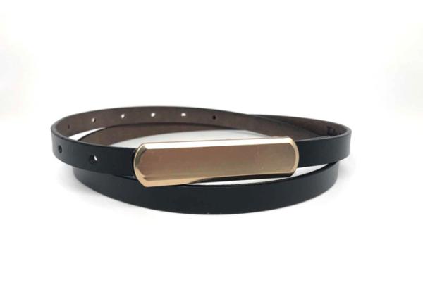 Adjustable Skinny Slim 1.4cm Womens Genuine Leather Belt