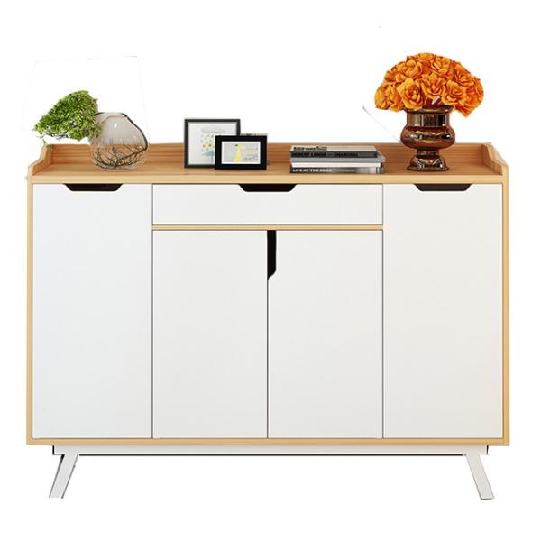 Light Luxury Fancy Melamine Particle Board Shoe Rack Cabinet For Living Room