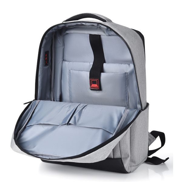 11.8 Inch Gray Business Laptop Backpack Nylon Lightweight Laptop Backpack