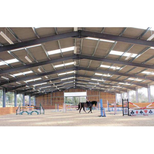 Prefab Indoor Metal Free Span Light Steel Structure Frame Horse Riding Arena Hall Building