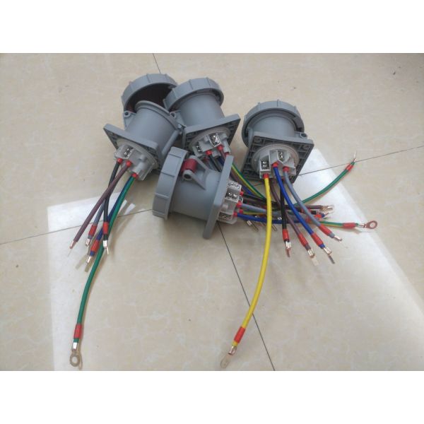 Straight IP67 Watertight Industrial Electrical Plugs 63AMP 380V