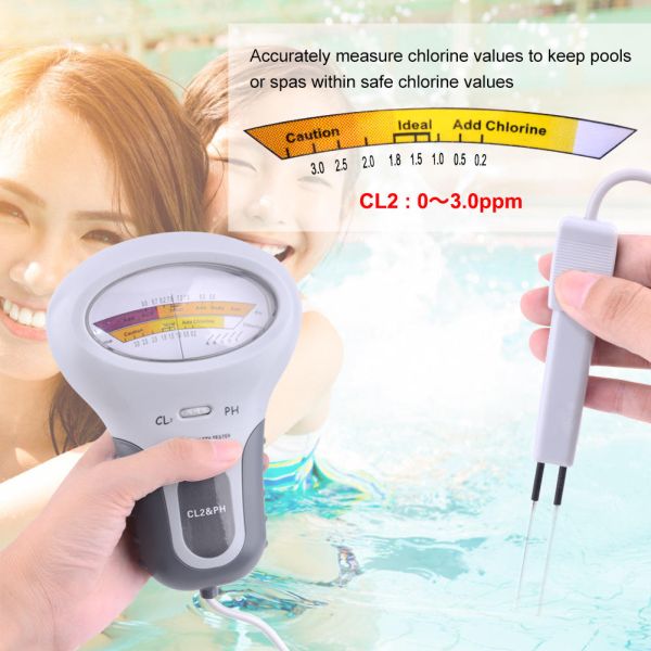 Cl2 PH Detector Pen Portable Electrical Tester for Measuring Water in Swimming Pools