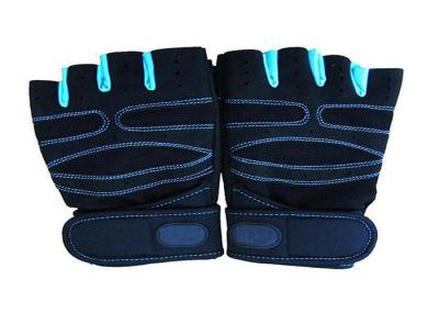 Black Workout Hand Gloves , Wrist Wrap 10.5 Inch Weighted Exercise Gloves
