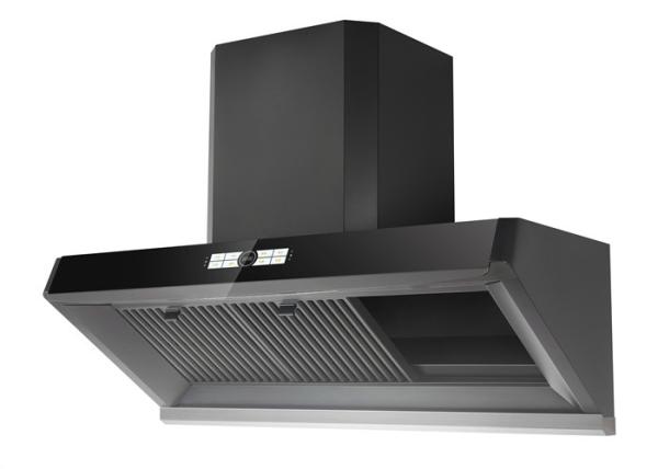 Electric Commercial Range Hood 0.8mm Touch Panel Wall Mount / Island 2400CBM Quiet Operation CY125-B