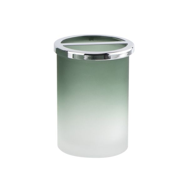 Green Glass Bathroom Accessories Set Acid Wash ABS Pump Head Bathroom Counter Tray