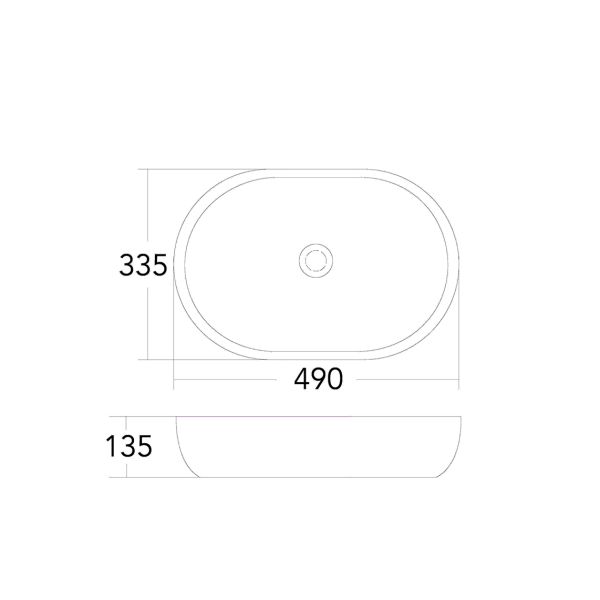 Small Oval Ceramic Vessel Sinks White Ceramic Bathroom Sinks Stain Resistant For Bathroom