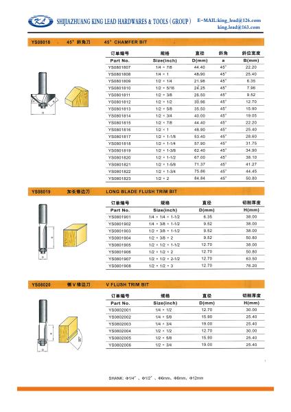 45°CHAMFER BIT
