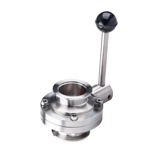 WZ Ss 304 316 válvula de vacío de acero inoxidable de tres pinzas válvula mariposa para tuberías