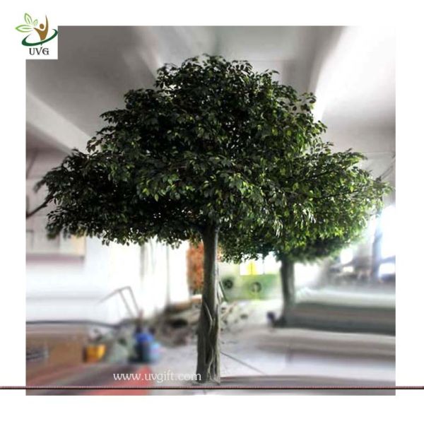 UVG glassfiber indoor green fake banyan tree tall silk trees for shopping center decoration GRE054