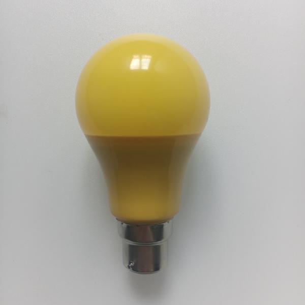 Anti UV Yellow LED Bulb Light with 80-83Ra, 50000h, Triac Dimmable/0-10V Dimmable, E27/B22/E26, Plast