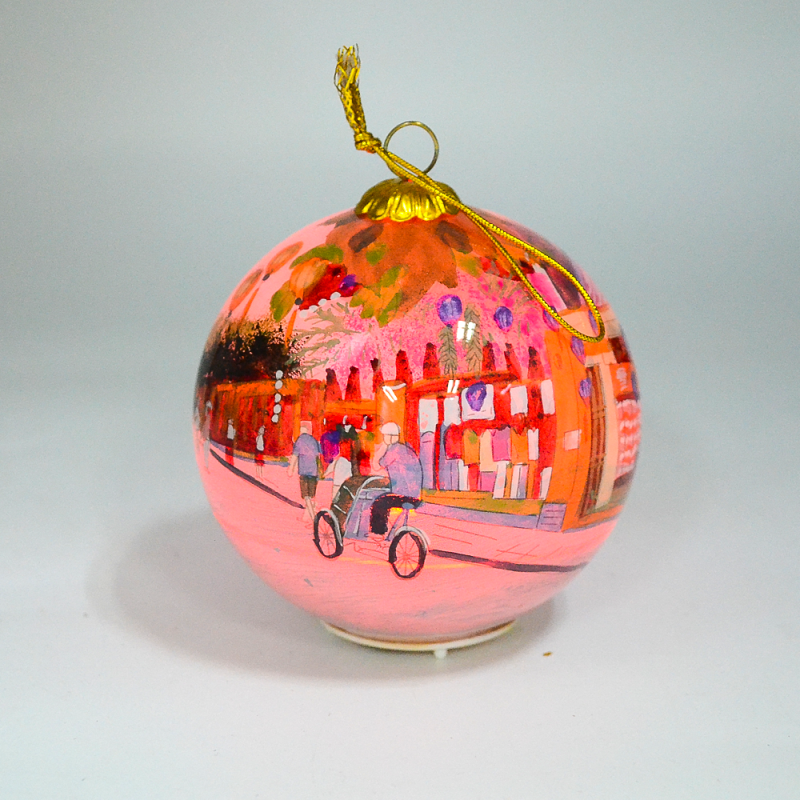 Wholesale Cordless Glass Ball Lamp with Battery Operated Led Lights Glass Sphere Christmas Tabletop Decor Xmas Party Decoration