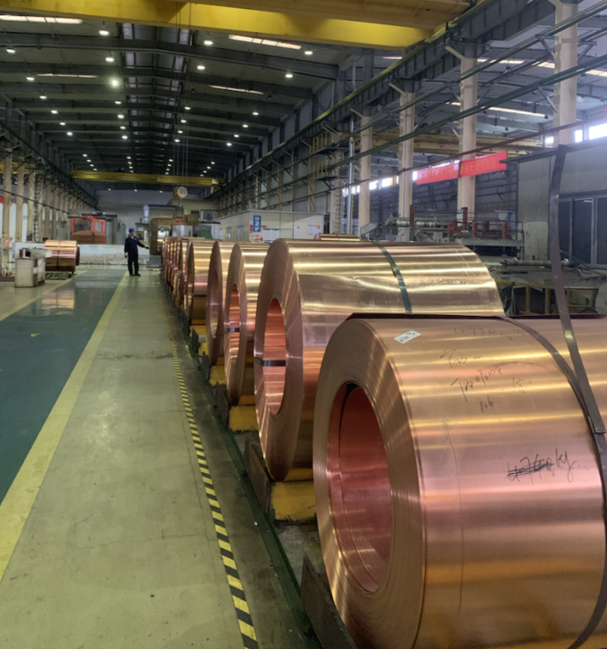 Bandas de cobre ultraanchas, delgadas y estrechas de 2 mm-1310 mm de grado industrial
