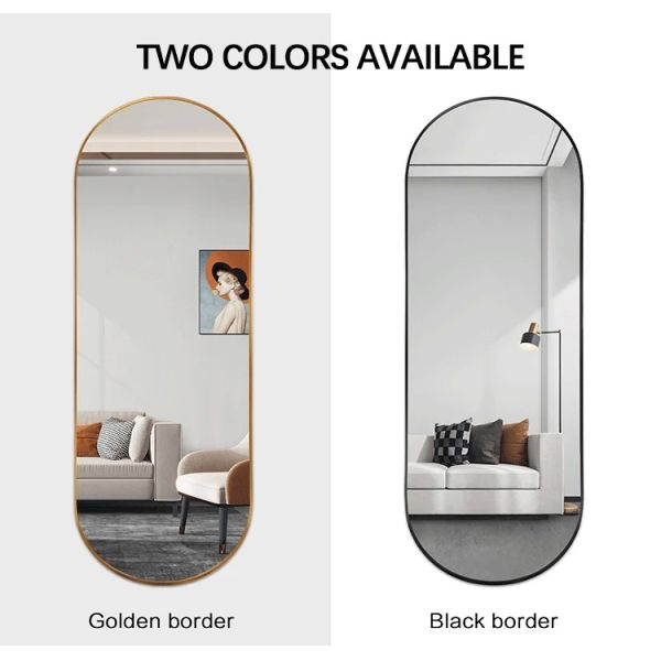 Modern Nordic Arch Shaped Bathroom Mirror , Full Length Wall Hanging Bathroom Mirror