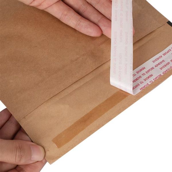 Eco Friendly Honeycomb Paper Bag 80g/Sqm Recycled Paper Padded Mailers 3 Layers