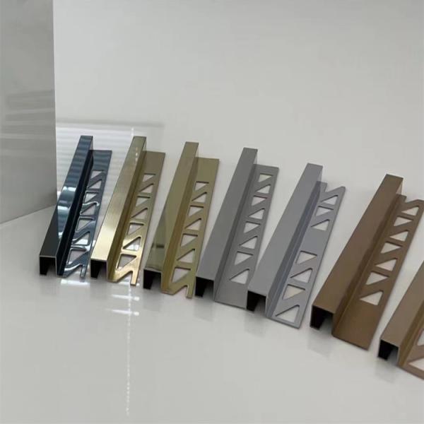 304 316  Metal Tile Trim Modern Style Corner Protection Stainless Steel Tile Trim For Corner Covers