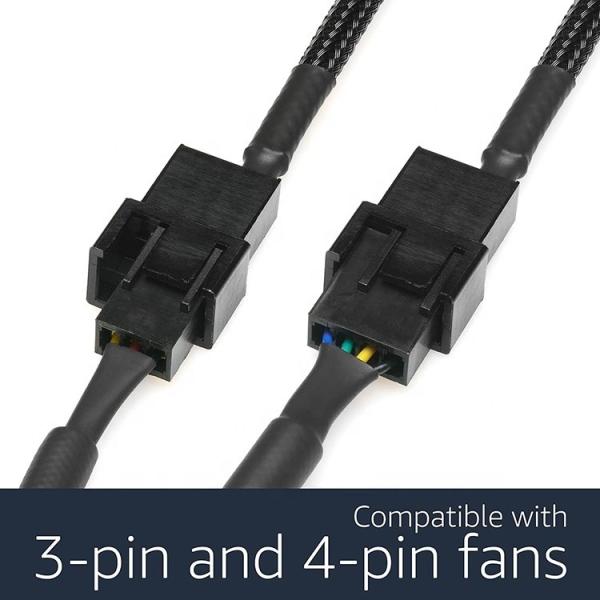 3ピン4ピンモレックス女性PWM 5V扇風機電源アダプター接続ケーブル