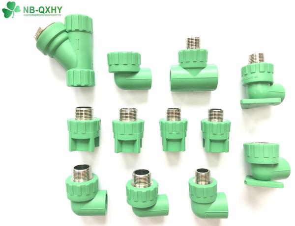 DIN Standard PPR Pipe Fittings Brass Male Coupling Flexible or Rigid Customization