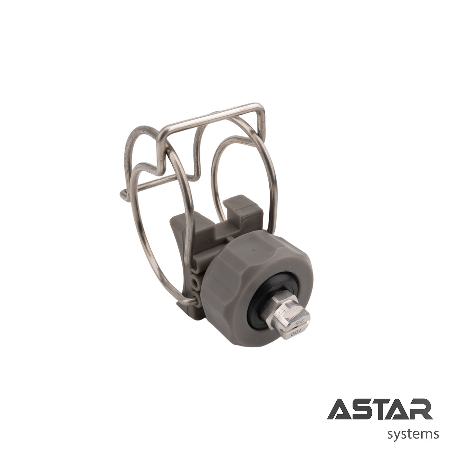 304 SS Double Clip-on Fan Spray Nozzle For Industrial Cleaning Plastic Snap Spray Head