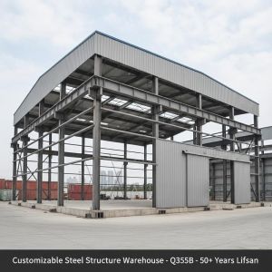 Q355B Steel Structure Warehouse Carbon Structural Steel Warehouse Versatile