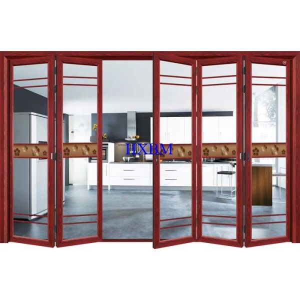 Luxury Villas Wood Aluminium French Doors , 120mm Depth External Aluminium Doors