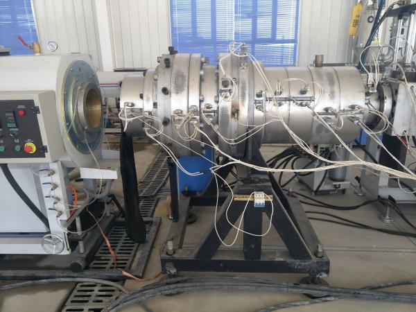 Professional Plastic Pipe Extrusion Line For PE Pipe 16-630mm 25m*2.6m*1.8m 38Cr Moaia Screw And Barrel