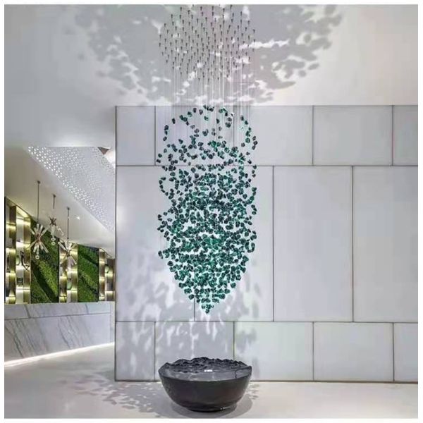 Modern Luxury DIY Glass Large Crystal Stone Chandelier Large classic chandelier (WH-NC-101)