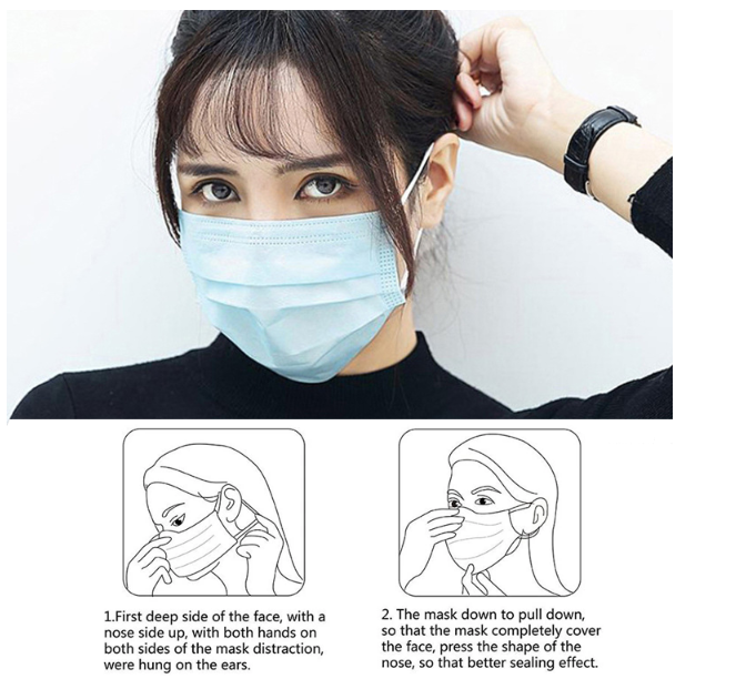 Breathable Kids Surgical Face Mask 3 Layer For Anti Flu Virus Dust Proof