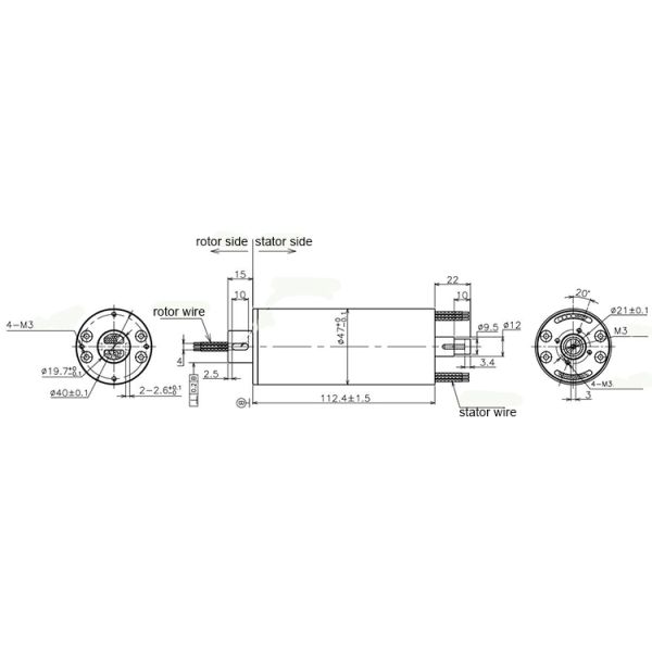Oro bajo grande del esfuerzo de torsión del anillo colectando del diámetro interior de la rotación lisa a la velocidad material 300RPM del oro