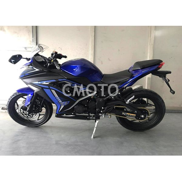 Durable Street Legal Motorcycle , Blue Black Small Street Motorcycles