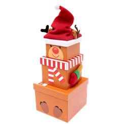 Recyclable Wholesale Custom logo printing Christmas scarf glove gift packaging box for kids