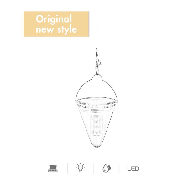 Solar Powered Canopy Lamp for Outdoor Landscape Lighting 48000 Hour Working Lifetime