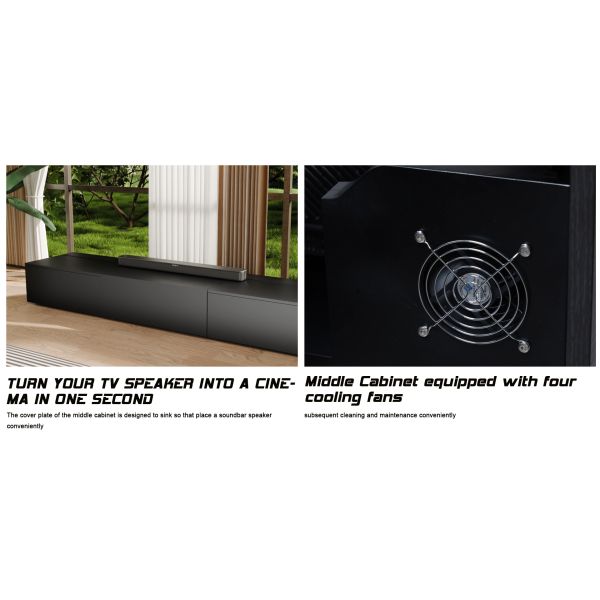 Motorized Laser TV Cabinet for short throw laser projector