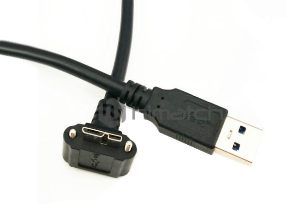 Professional Right Angle Micro USB 3.0 Cable For Machine Vision Camera