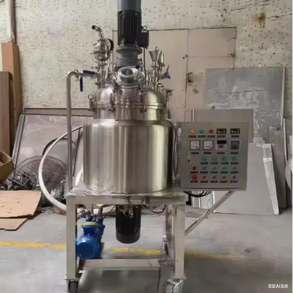 Máquina emulsionadora al vacío de acero inoxidable para crema cosmética con motor