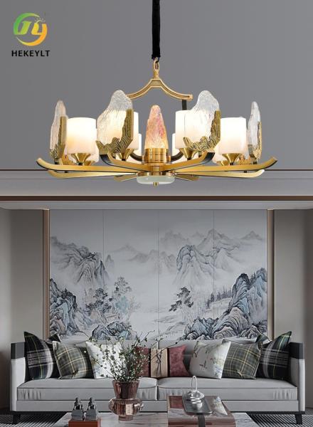 Living Room Bedroom LED Pendant Lamp Dining Room Copper Iceberg Cry Ceiling Light