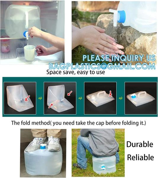 Portable Outdoor Camping Water Bucket With Handle BPA-Free Food Grade Material Square Liquid Storage Container