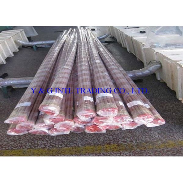 Straight Seamless Copper Pipe C11000 , Custom Rotating Bands Copper Round Tube