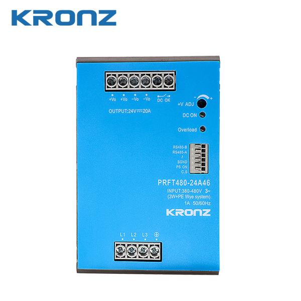 480W Power Supply AC DC 24V / 20A Industrial Din Rail Power Supply High Efficiency