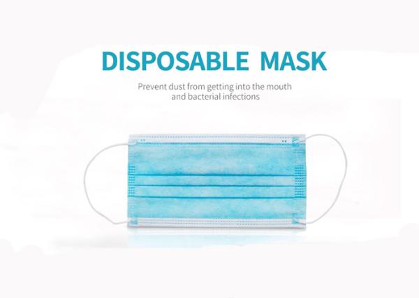 Earloop Surgical Disposable Mask 3 Ply Anti Dust Anti Virus CE Approved